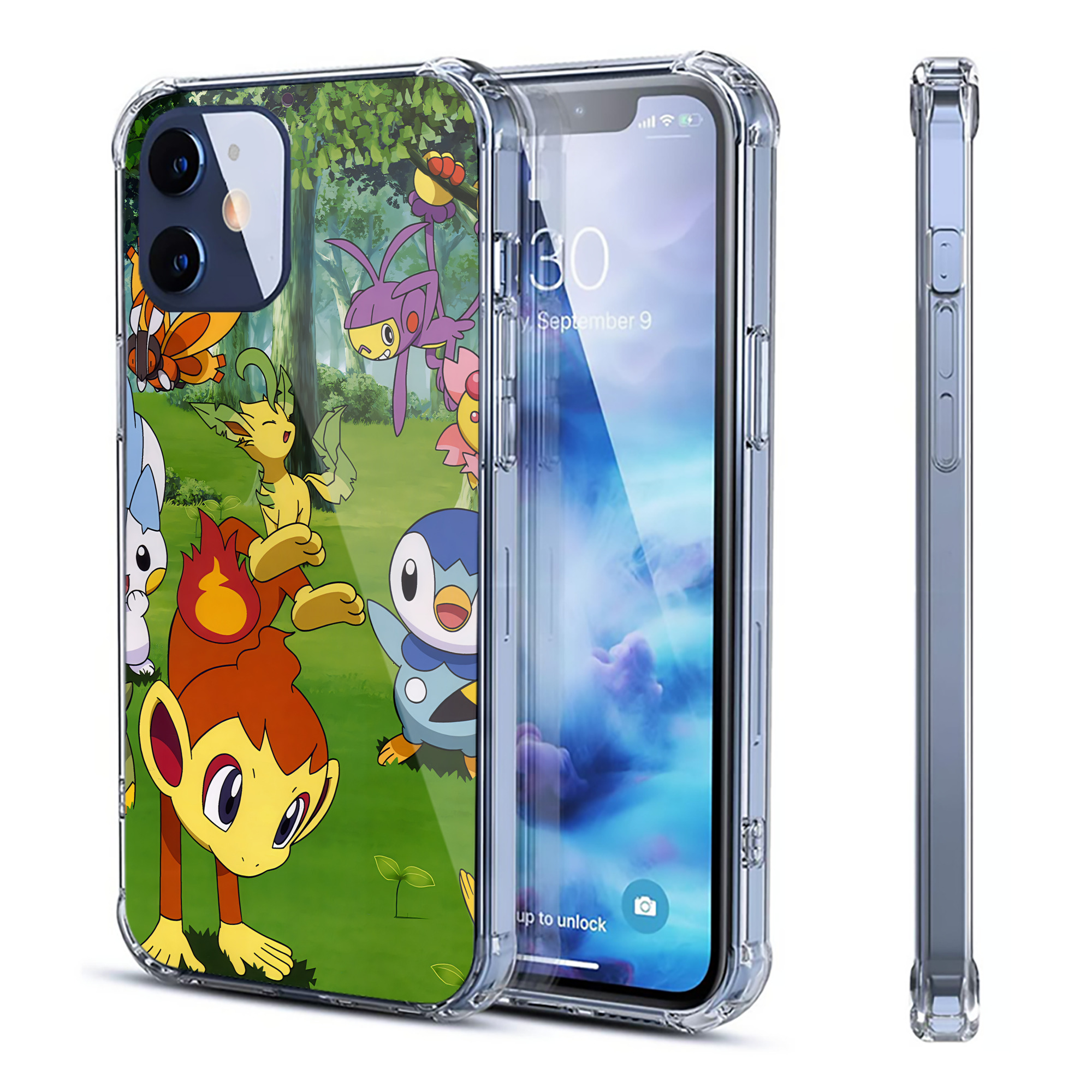 （画像用） ポケットモンスター Pokémon 【iPhone 12シリーズ対応】透明スマホケース（クリアソフトケース）